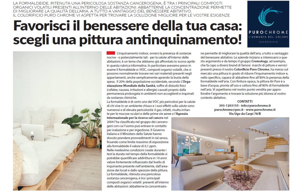 Scegli una pittura antinquinamento!